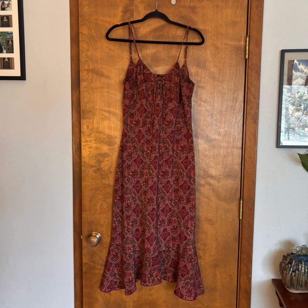 Vintage 90s DBY Ltd. Pink Paisley Women's Dress - Picture 3 of 12